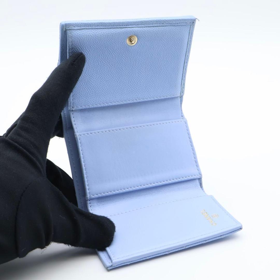 極美品】CHANEL タイムレスクラシック 三つ折り財布 キャビアスキン