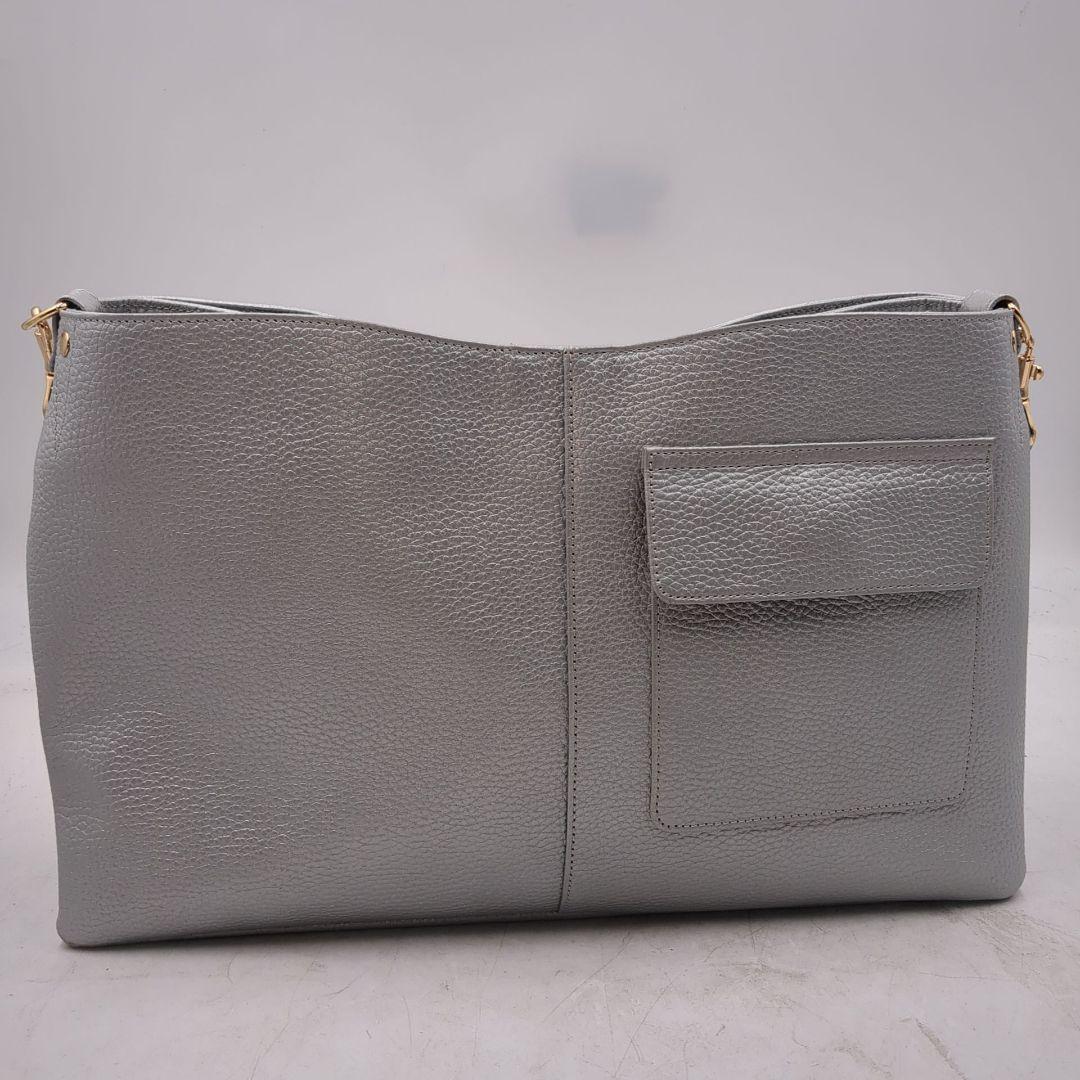 未使用級　ATAO 2way ショルダーバッグ エルヴィ シルバー　大きいサイズ