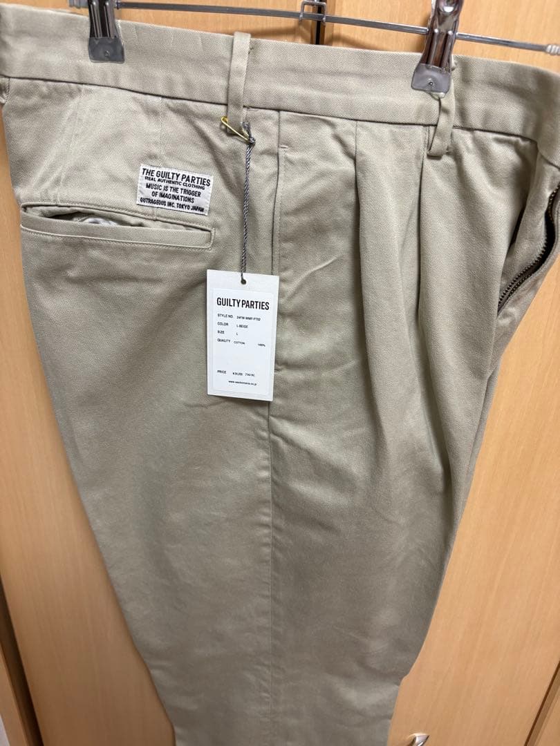 24fw DOUBLE PLEATED CHINO TROUSERS