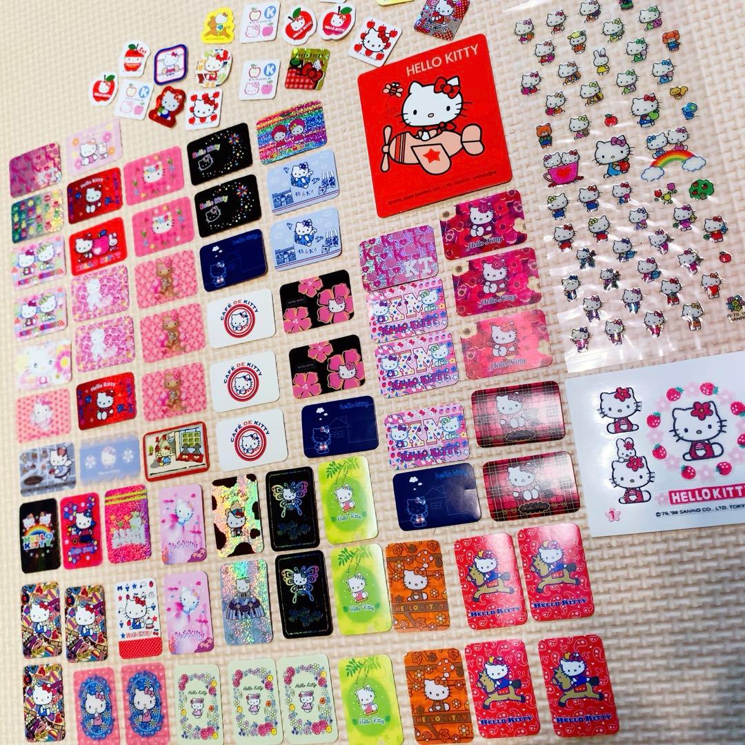ハローキティ サンリオ シール ステッカー キラキラ 透明 92枚 おまけ付き♪
