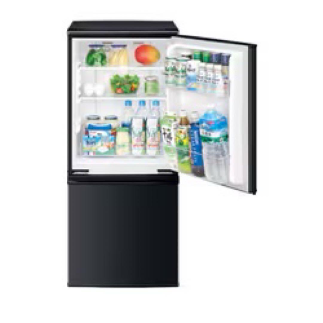 両開き可 SHARP 単身用冷蔵庫 ブラック 137L SJ-D14B-B