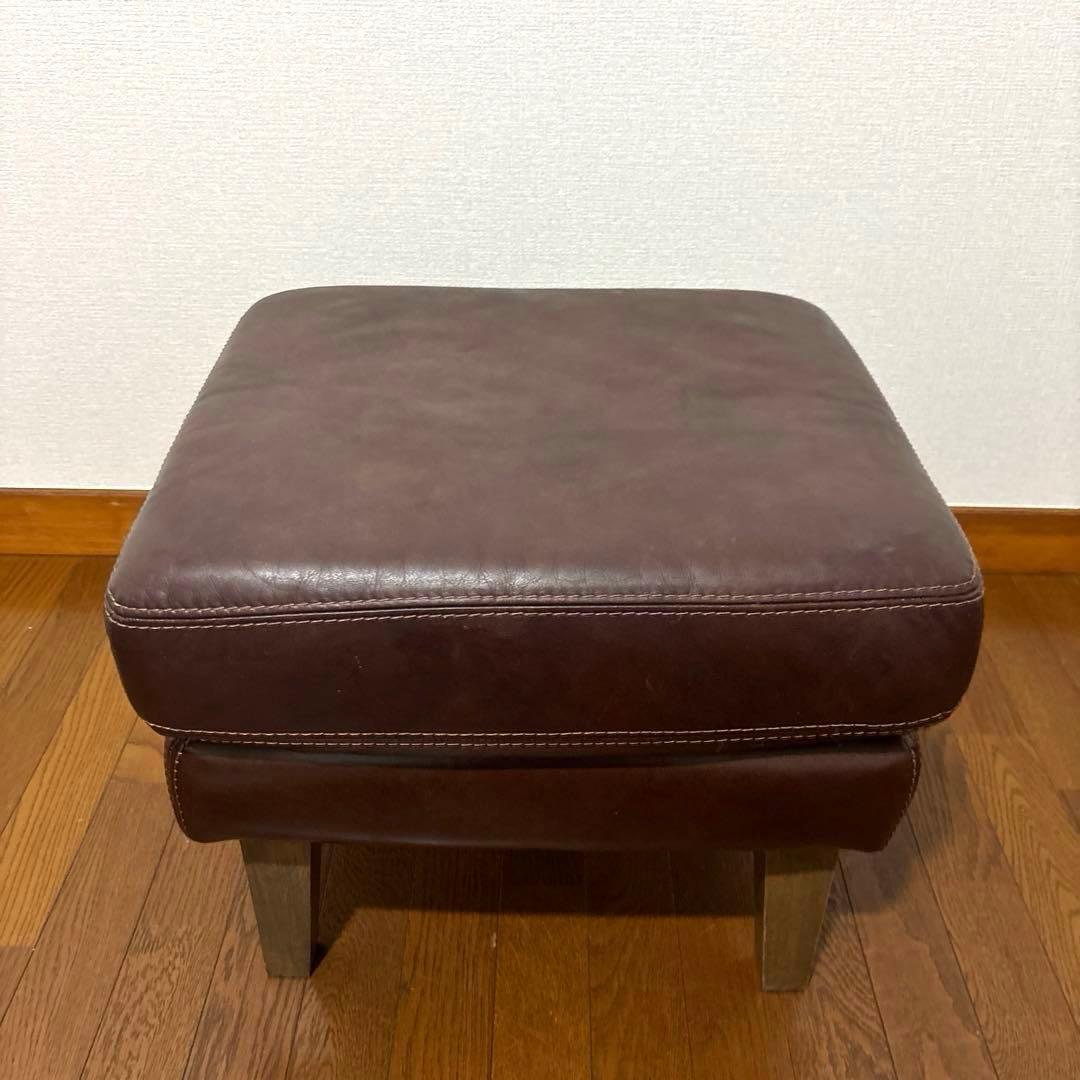 【良品】unico FRAYE オットマン ブラウン