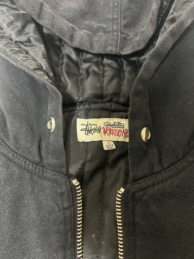 Stussy ブラック ワークジャケット