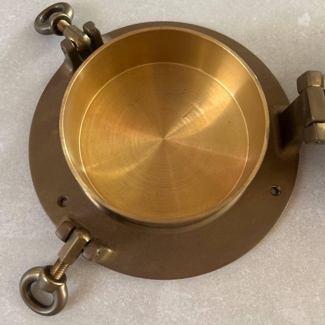 【最終価格早い者勝ち】真鍮製船舶掛時計 クオーツムーブメント