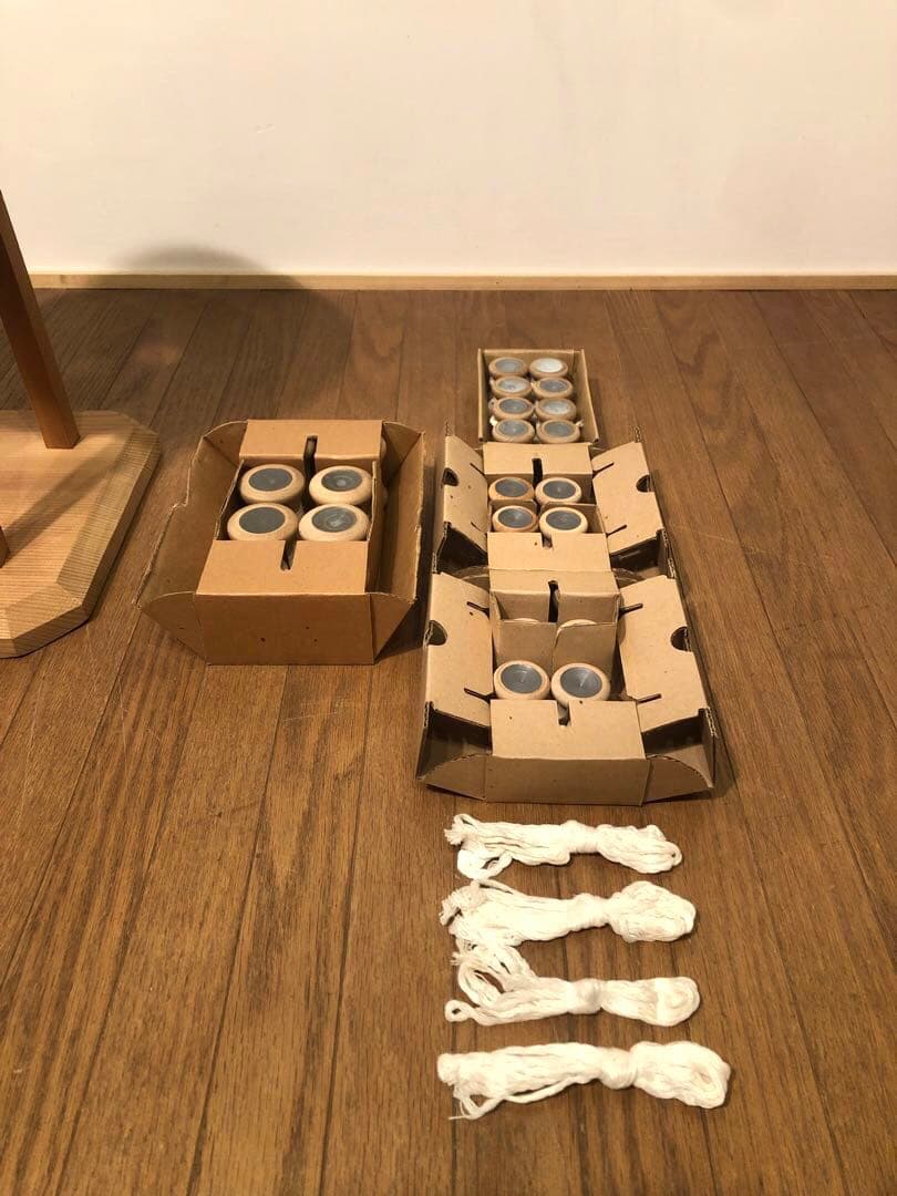 雅流 組紐台 丸台 組台 おもり 糸付き 組紐道具 無垢材 ②