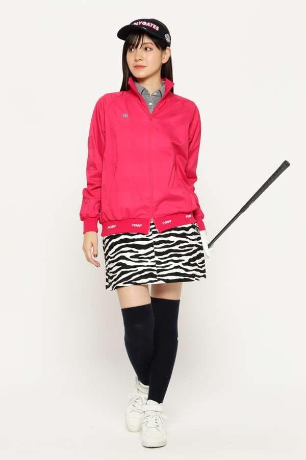 【パーリーゲイツ】２点セット　レディース　ゼブラ柄　スカート＋サンバイザー