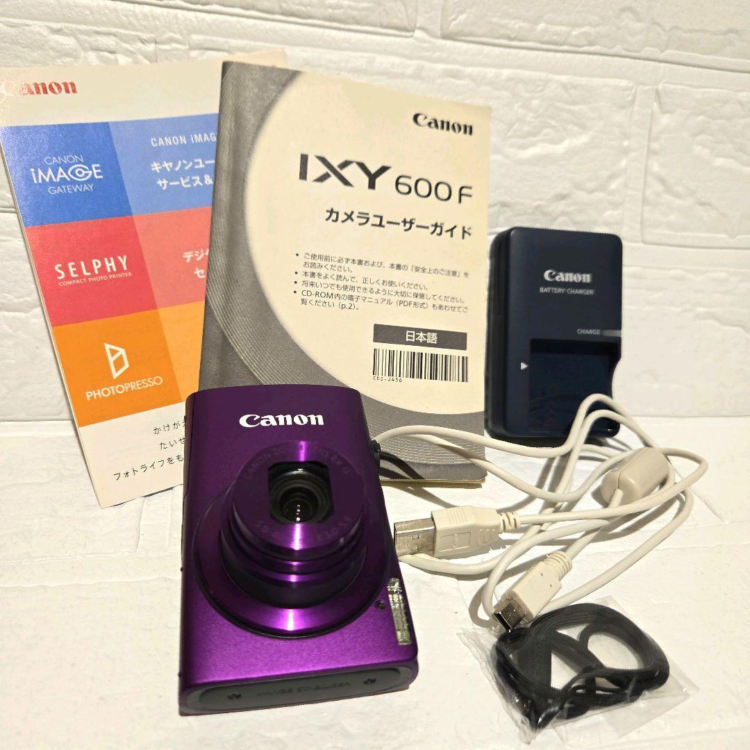 限定価格☆Canon IXY 600F デジタルカメラ パープル 紫☆動作確認済
