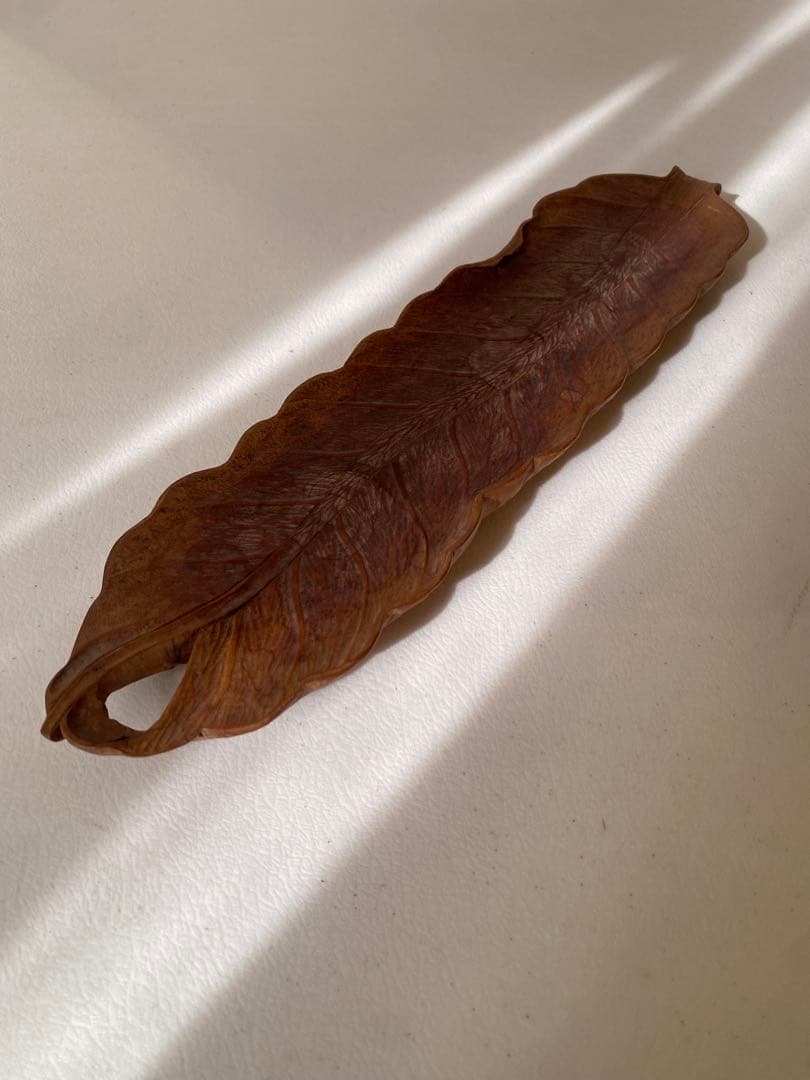 煎茶盆　木彫　在銘　葉盆　煎茶道具　茶道具 煎茶盆 木彫 在銘 葉盆 煎茶道具 茶道具 煎茶盆 木彫 在銘 葉