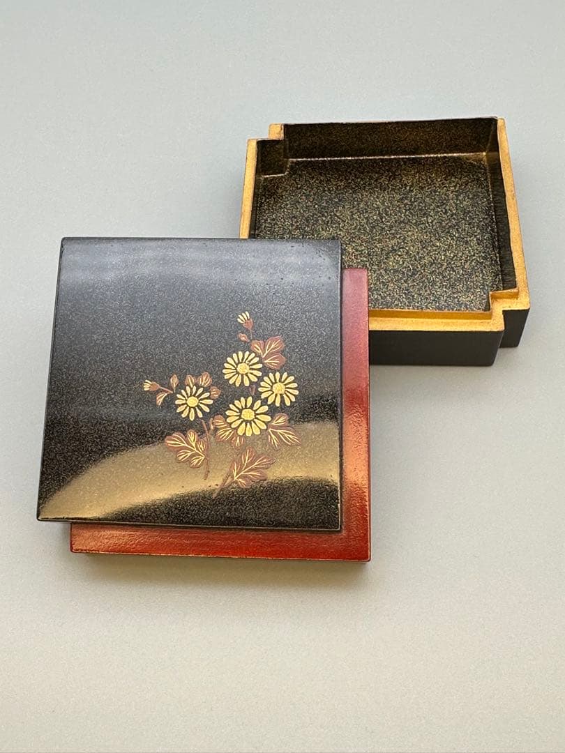 茶道具　香合　輪島　慶塚　菊色紙