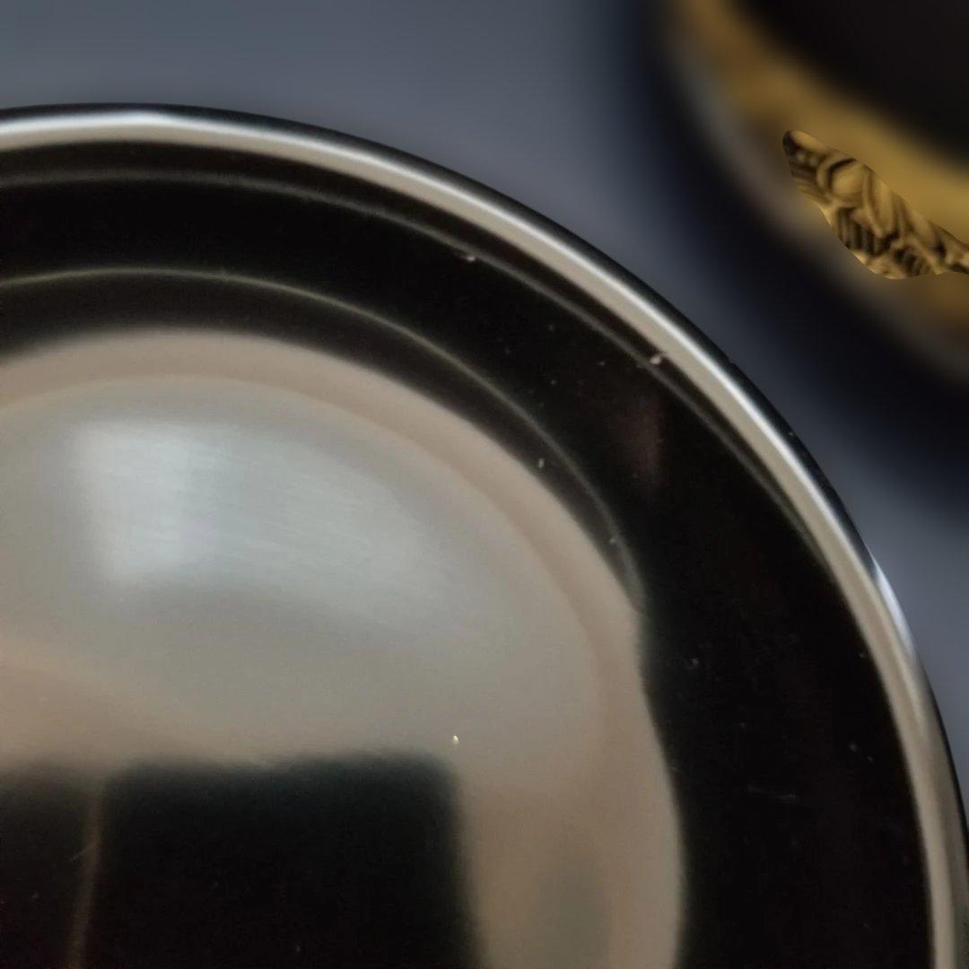 輪島塗 黒漆 沈金 金菊蒔絵 中皿 5枚セット