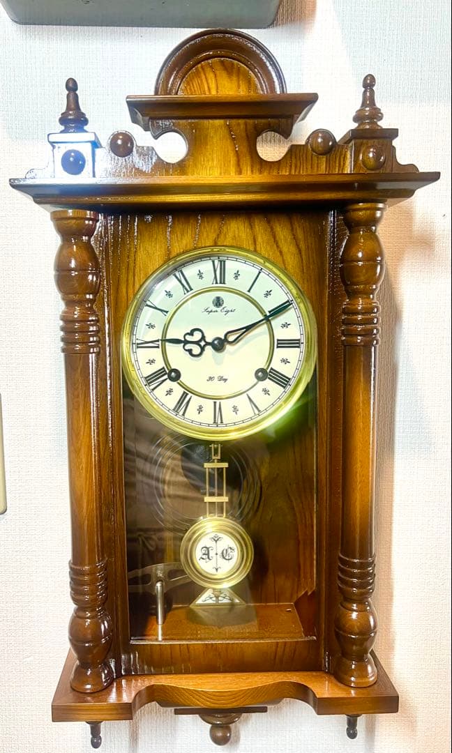 アリス愛知30DAY SuperLight振り子時計ゼンマイ掛け時計