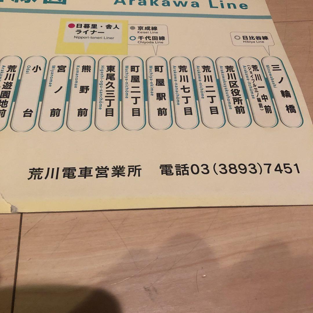 【激レア！】都電荒川線路線図　& 都電荒川線吊革