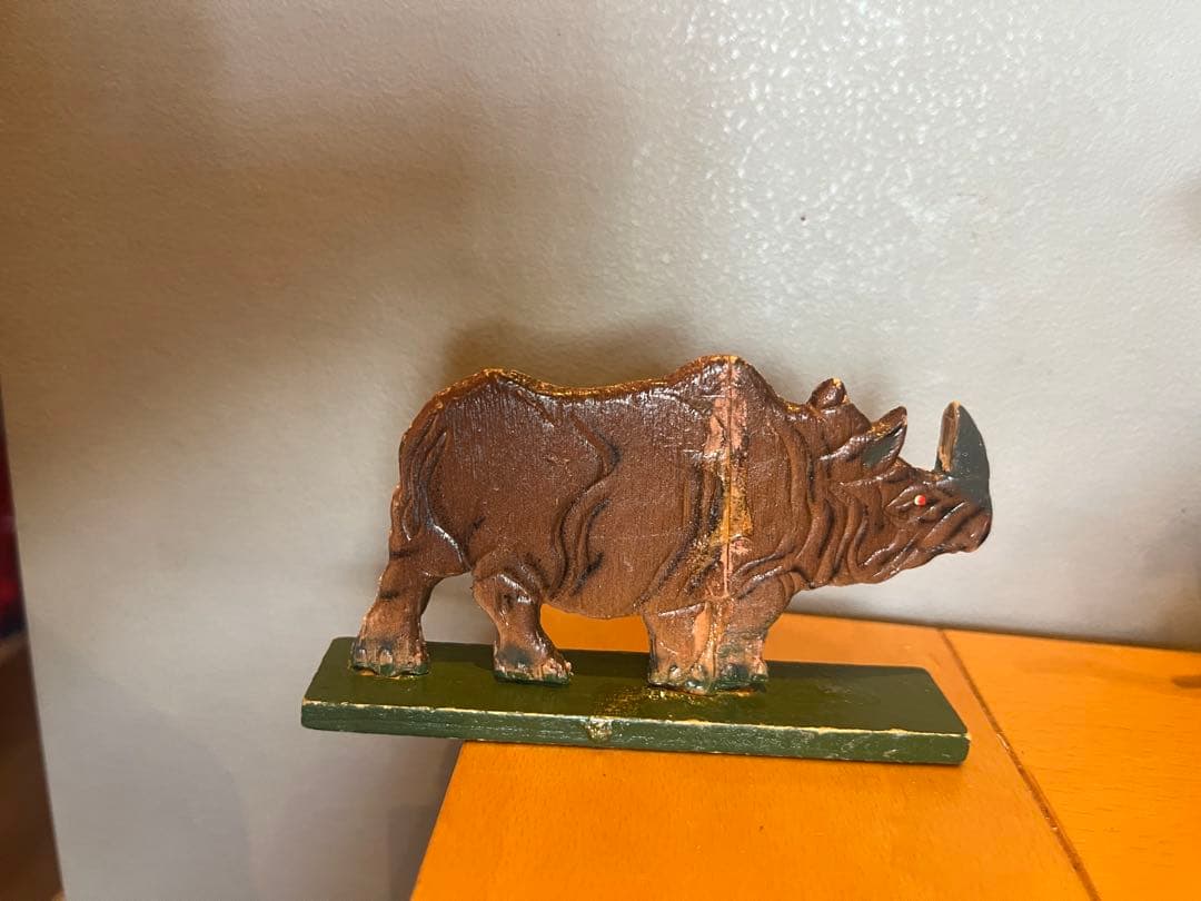 ドイツ 木製 プレート ヴィンテージ サイ アニマル 動物 - メルカリ