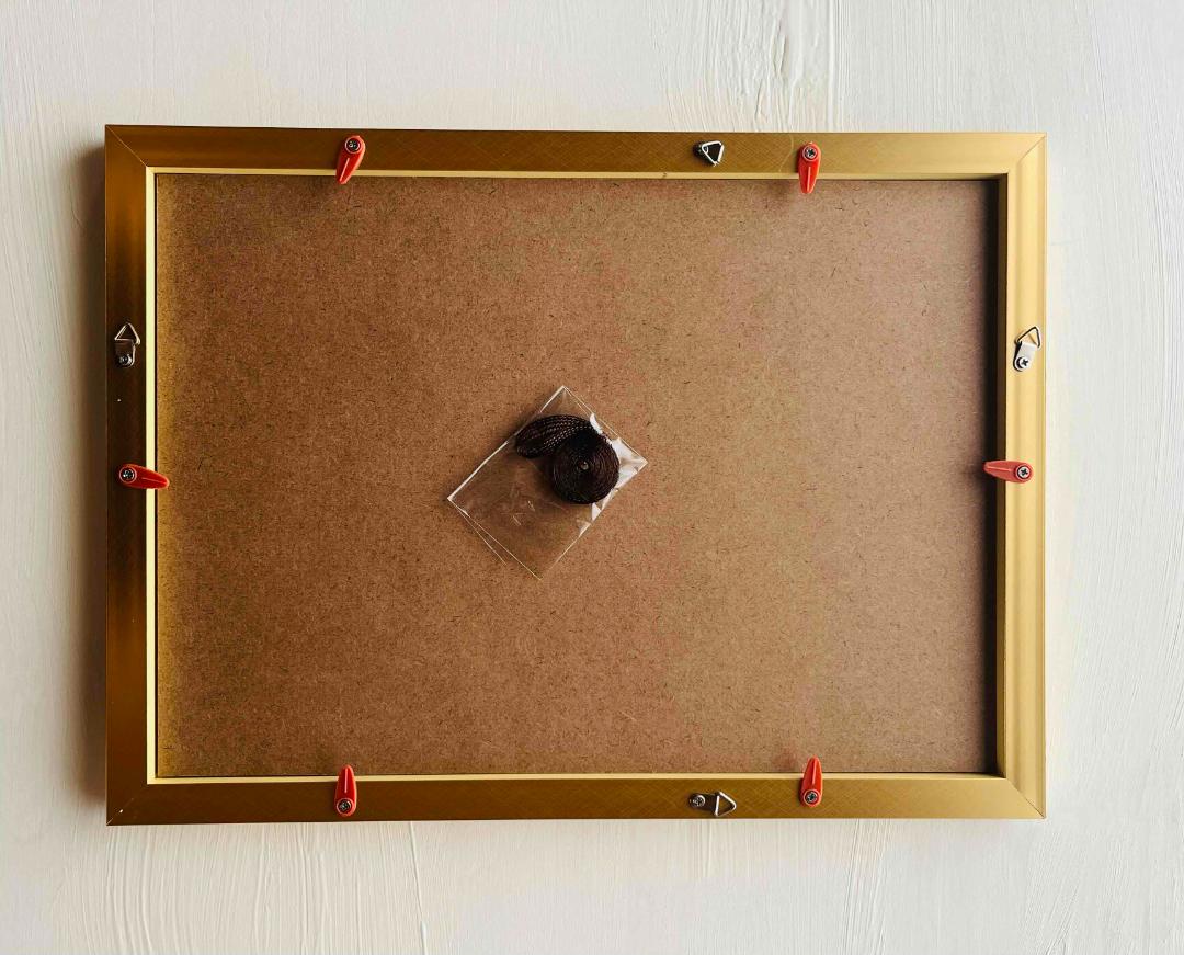 25×34㎝【勝利・金運】金龍様　２・開運画・原画・油彩画・額装　招福