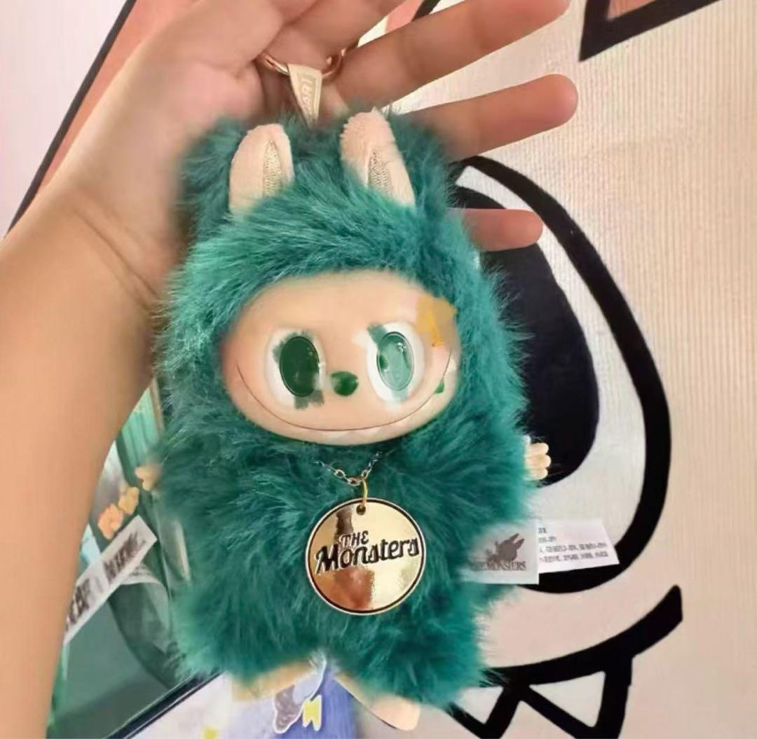 ZIMOMO LABUBU ぬいぐるみ ブルーリボン キーホルダー ラブブ