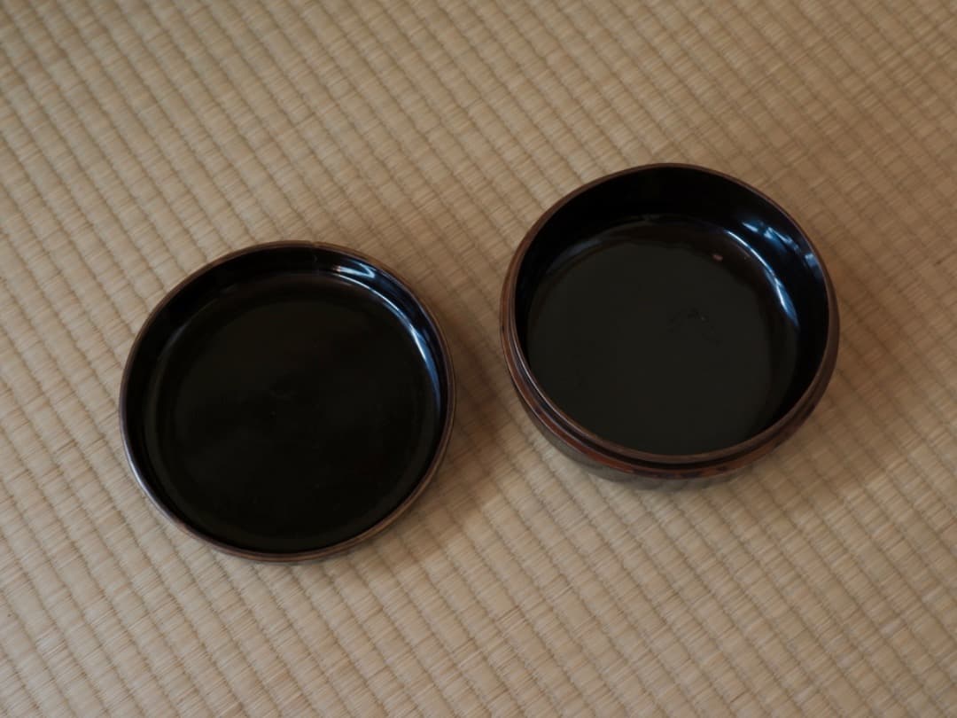 秋草蒔絵　菓子器　蓋物　食籠　漆工芸　置物　箱付　古道具　Q2005