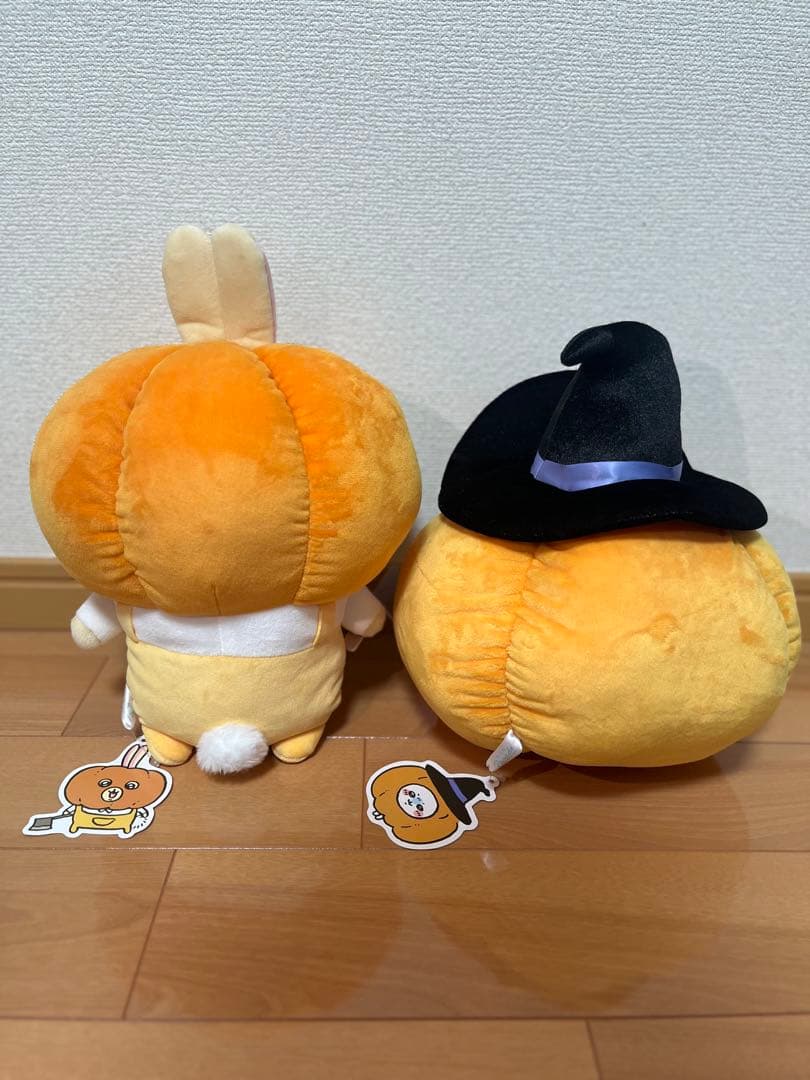 ちいかわ ハロウィン カボチャ BIGぬいぐるみ うさぎ モモンガ 2点