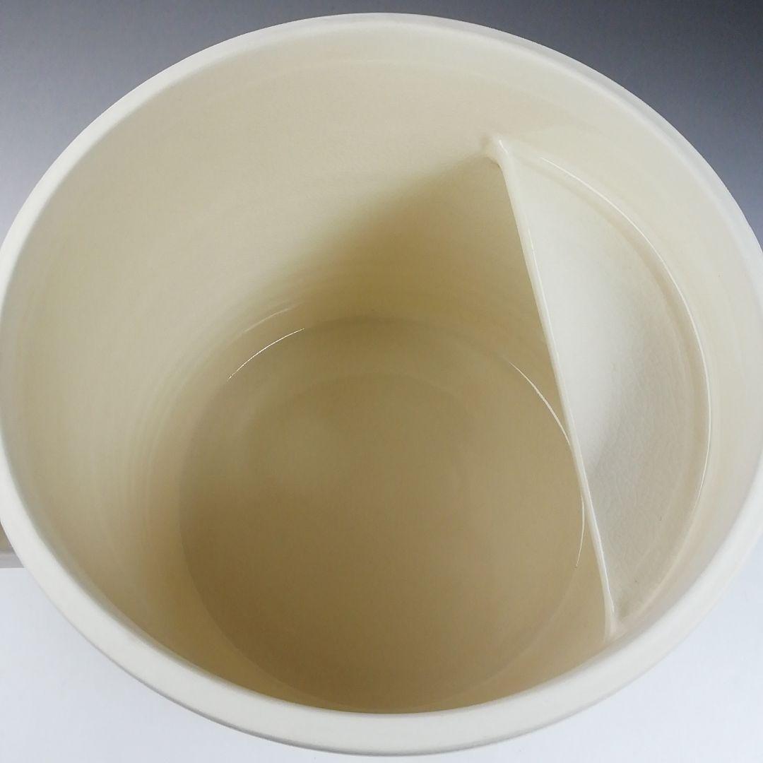 T738 水次 『色絵 銀杏文』『鳴滝窯 橋本城岳 造』 共箱 茶道具