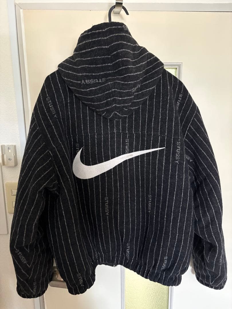 Stussy × Nike striped wool jacket L