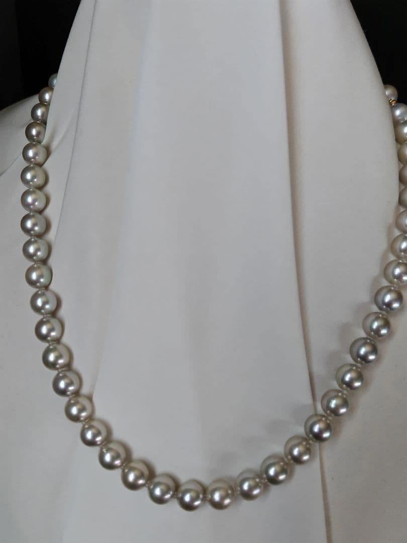 アコヤ真珠シルバーグレーの、3WAYネックレス アクセサリー