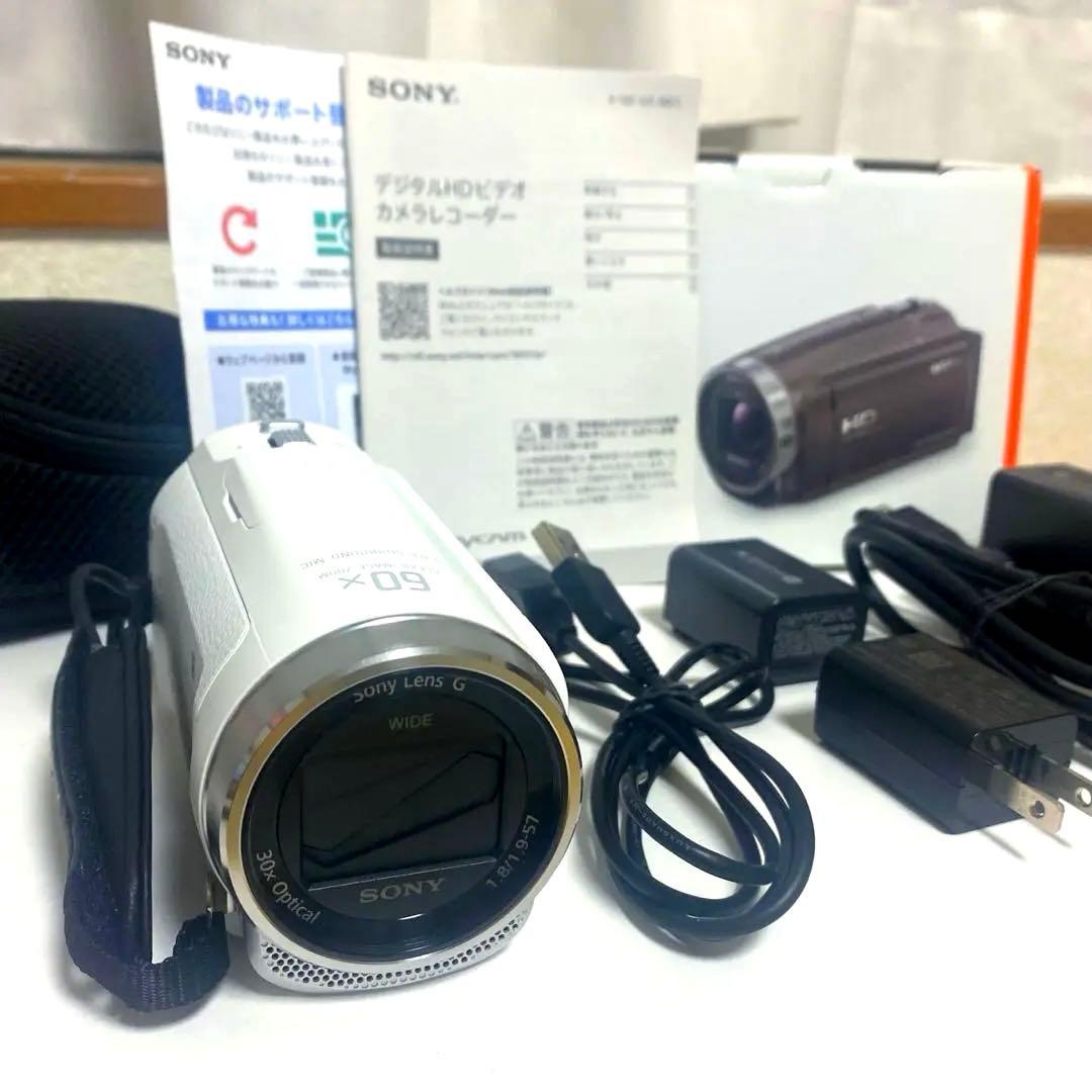 【美品】Sony Handycam ホワイト HD録画 HDR-CX680 HDR-CX680 ビデオカメラ ホワイト [フルハイビジョン対応] SONY