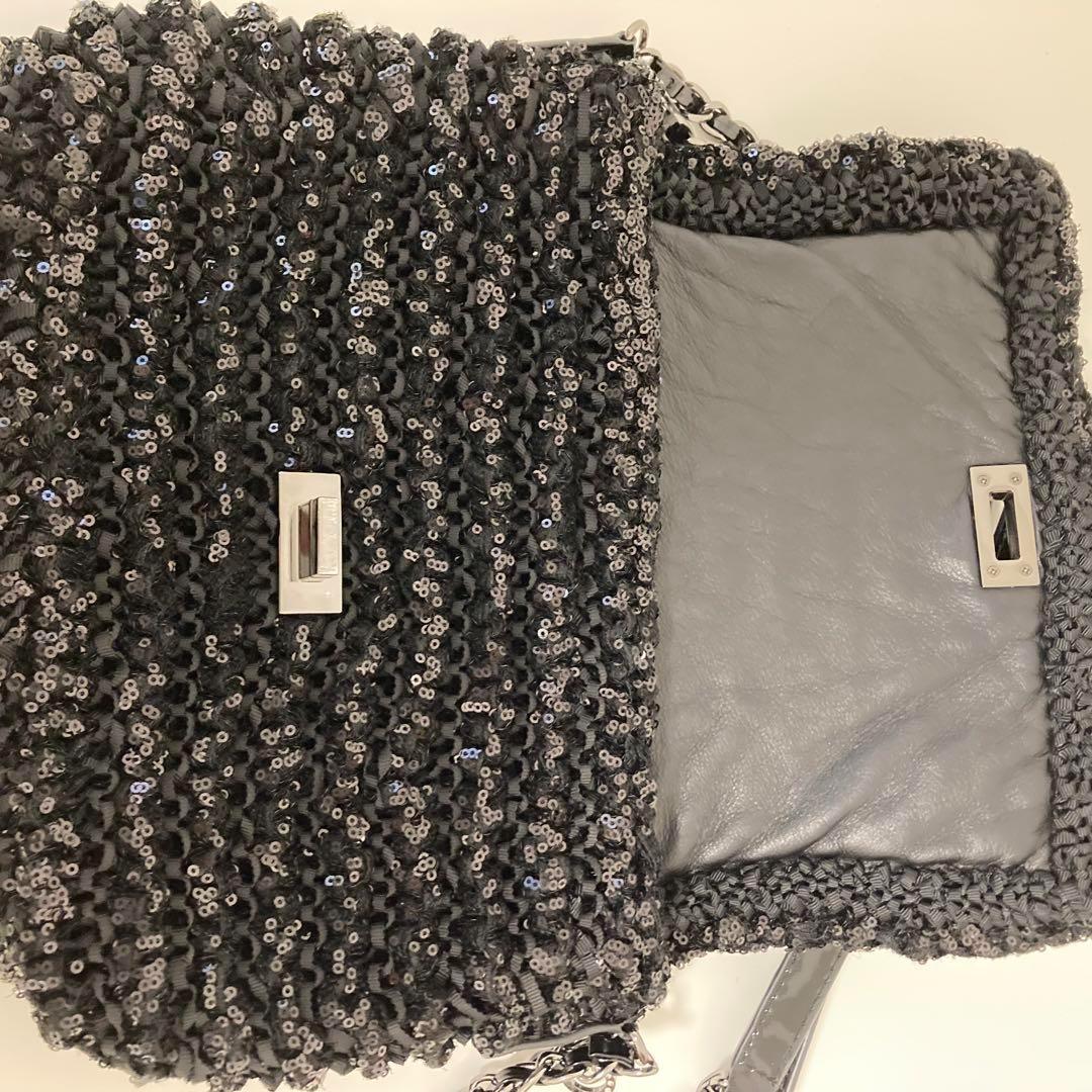 希少　アンテプリマ　ルッケット　ワンショルダー　レザー　ブラッグ　スパンコール