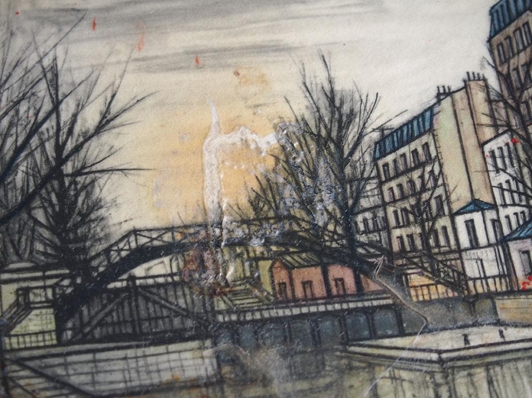 パリの画家ベルナール・ビュッフェのコースター6枚 ミッドセンチュリー