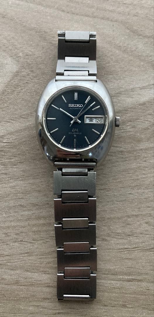 セイコーロードマチック23石 ネイビー文字盤　5606-6000