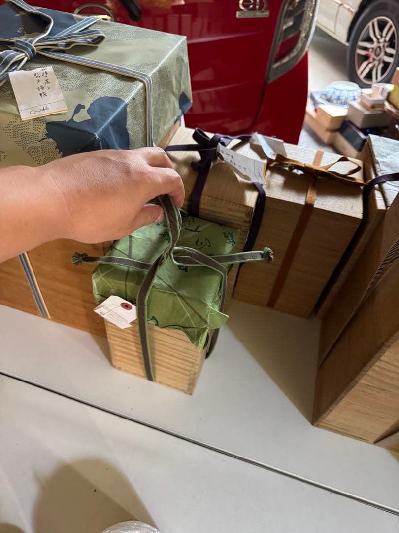 ‼️早速半額‼️リサイクルFORT‼️旧家から直送唐物⑦‼️汝窯長頭下◯瓶（卵青）花瓶‼️