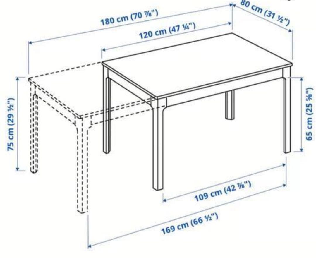 IKEA EKEDALEN ダイニングテーブル 180cm
