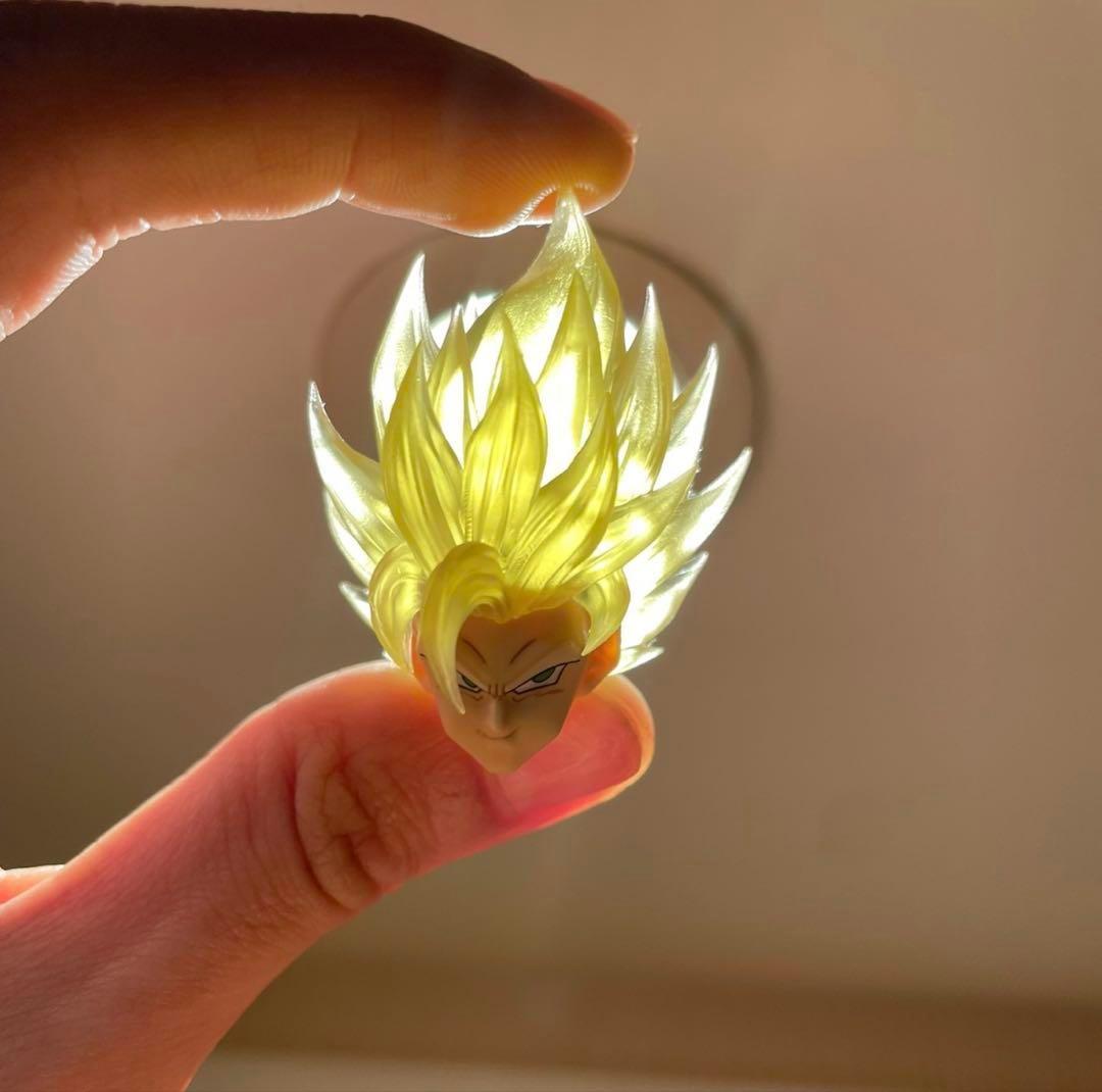 S.H.Figuarts用 孫悟空スパーサイヤ人2 ヘッドパーツ　クリア