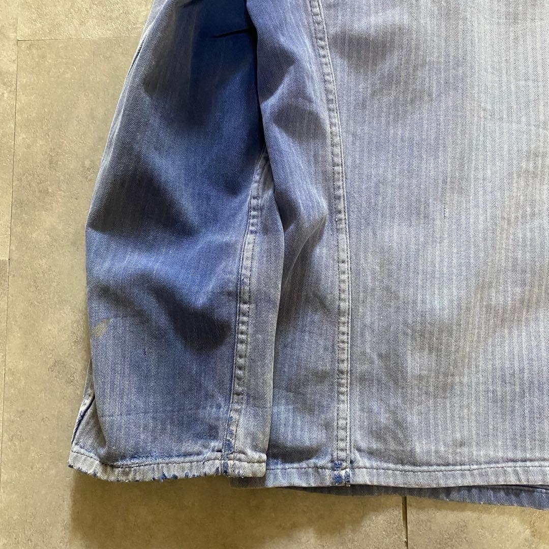 70s フレンチワーク　ユーロ　コットンジャケット ボロ