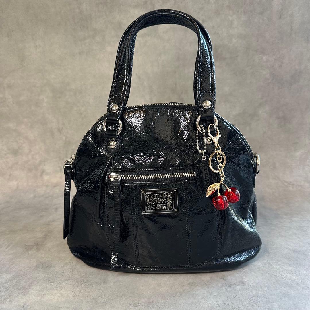 バッグ Y2K COACH POPPY Patent leather handbag