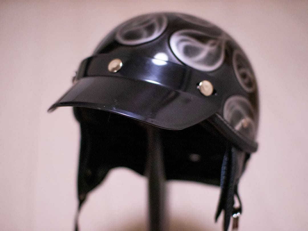 M 新品未使用　ポリヘル　ポリス　ヘルメット 黒シルバーフレア