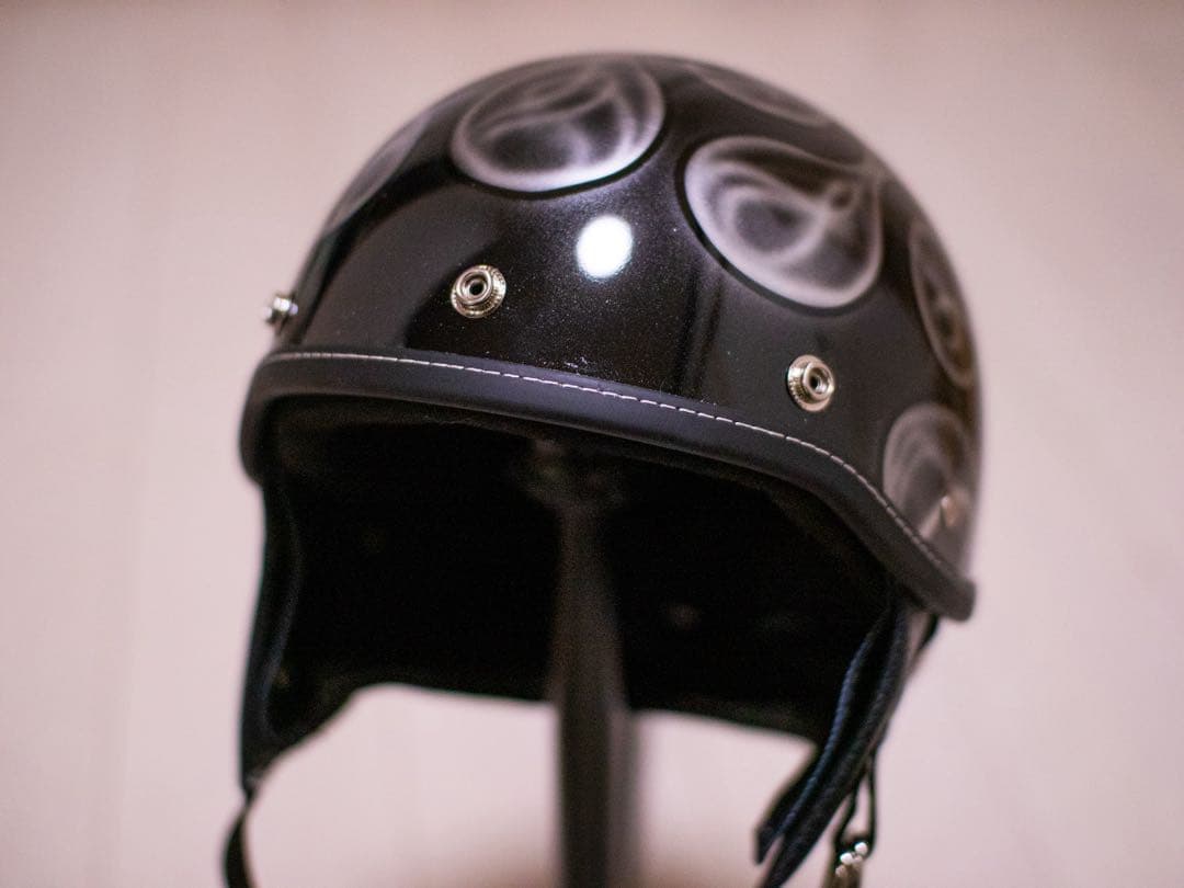 M 新品未使用　ポリヘル　ポリス　ヘルメット 黒シルバーフレア