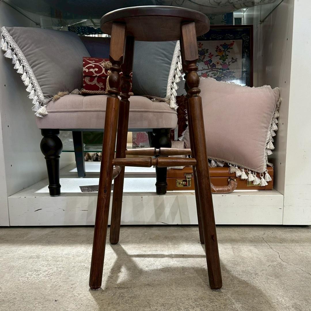 iΦ ハイスツール 花台 スツール アンティーク 木製