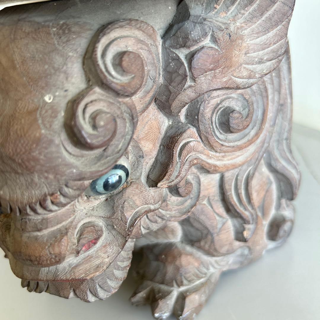 木彫獅子 彫物 木鼻 だんじり 骨董 神社仏閣地車