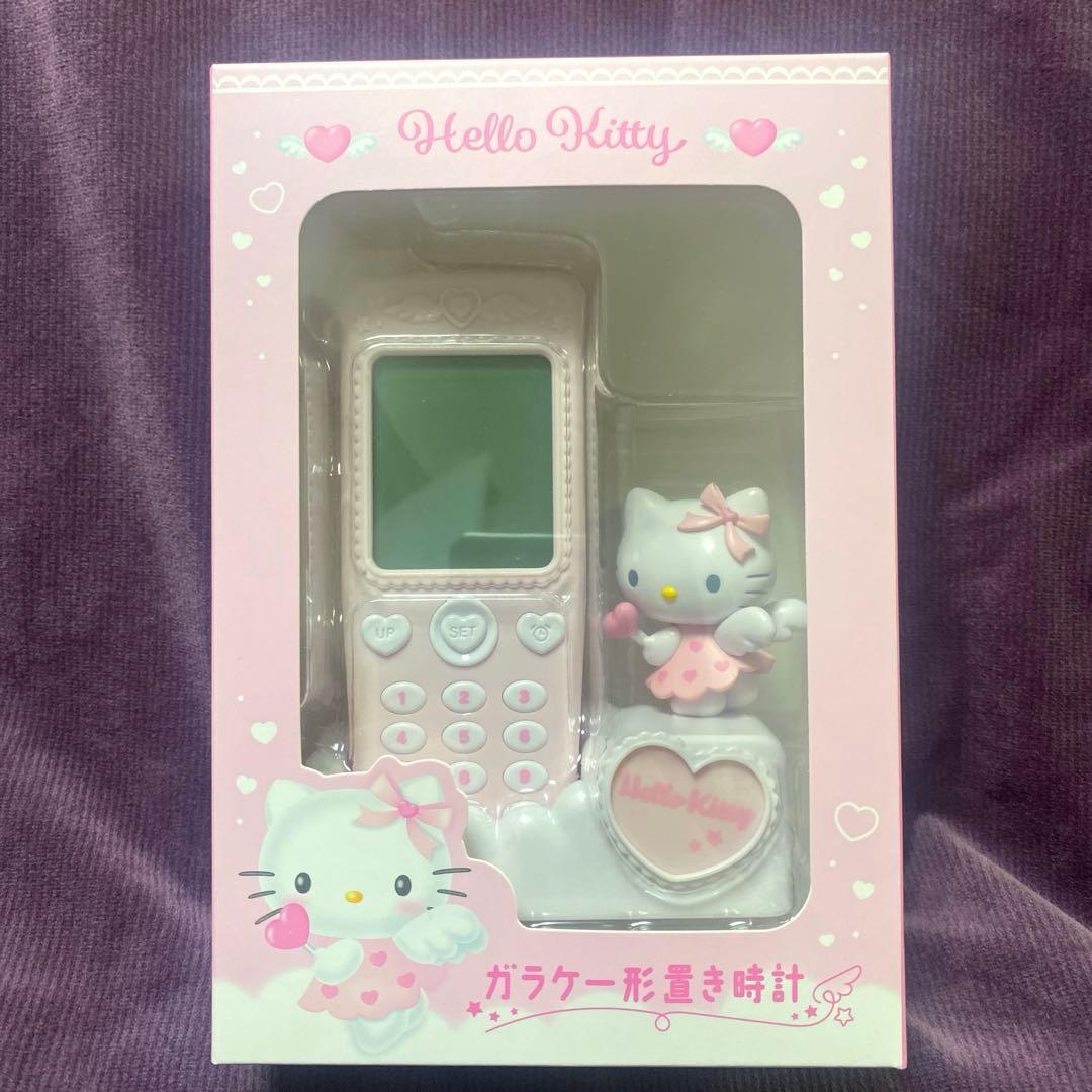 ハローキティ ガラケー形 置き時計 エンジェル サンリオ 平成レトロ