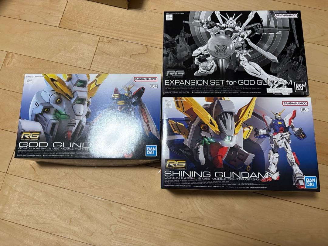 新品】RGシャイニングガンダム、RGゴッドガンダム&拡張セットの3点セット