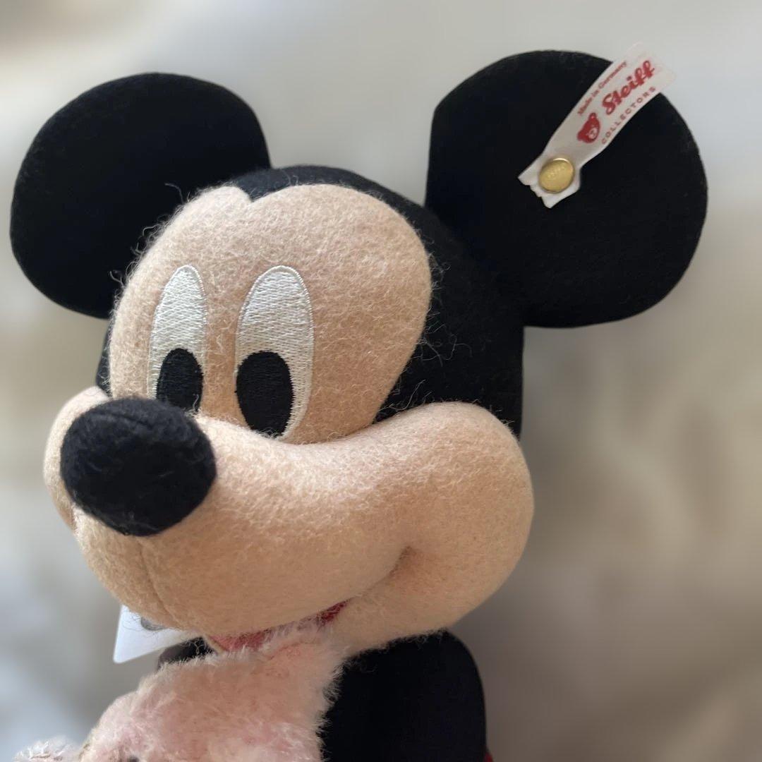 新品　シュタイフ　ディズニー　ミッキーマウス　ミッキーマウスとテディベア　桜