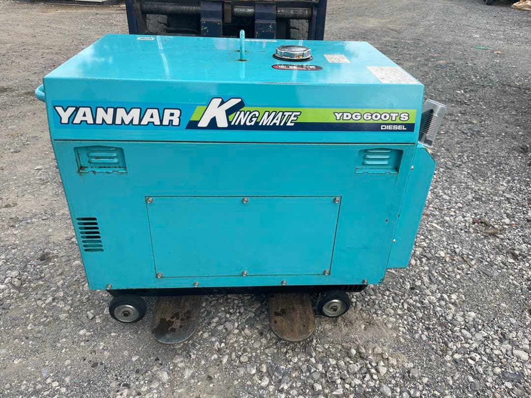 ヤンマーディーゼル200V 発電機実働10H YDG600TS-6E