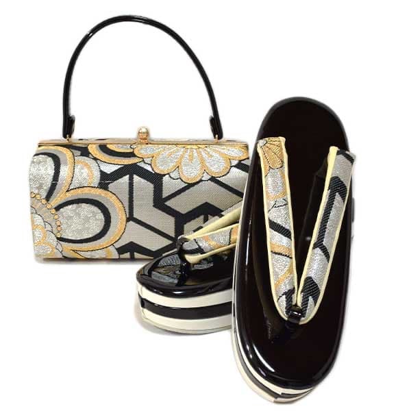 6562 振袖用 草履 バッグセット 正絹 西陣織 帯地 最高級 新品