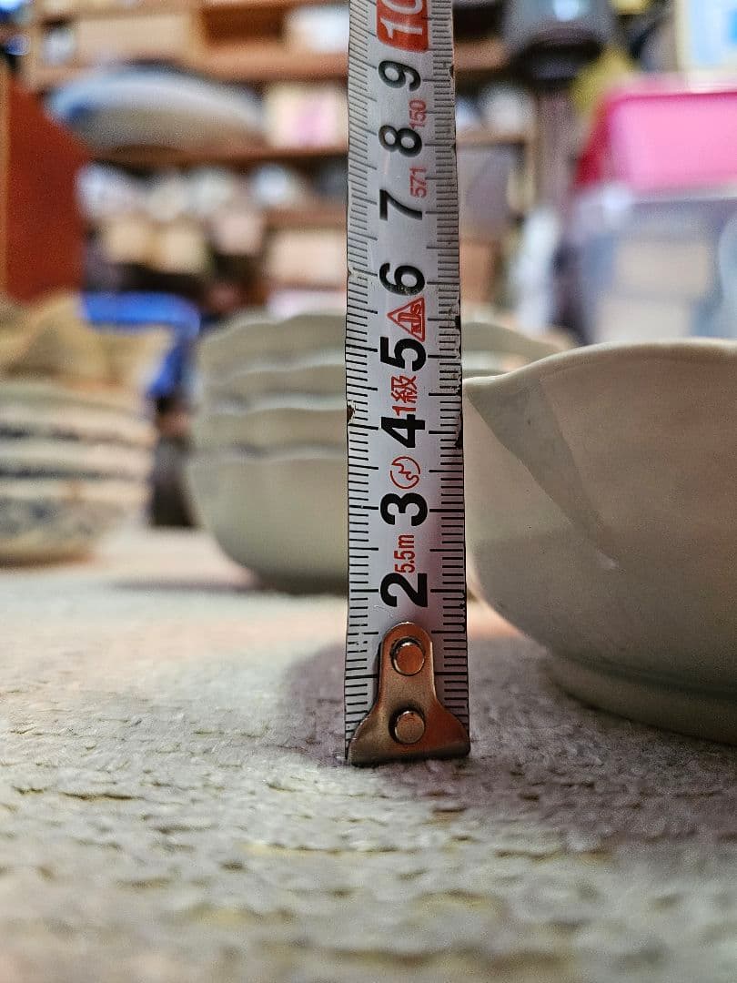 古伊万里 上手 江戸後期 藍柿右衛門様式 輪花なます皿 5