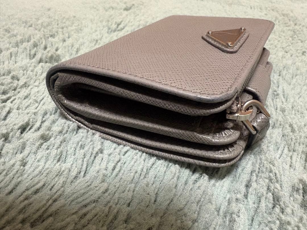 タイムセール❣️PRADA プラダ 二つ折財布 現行1ML018 MARMOグレー