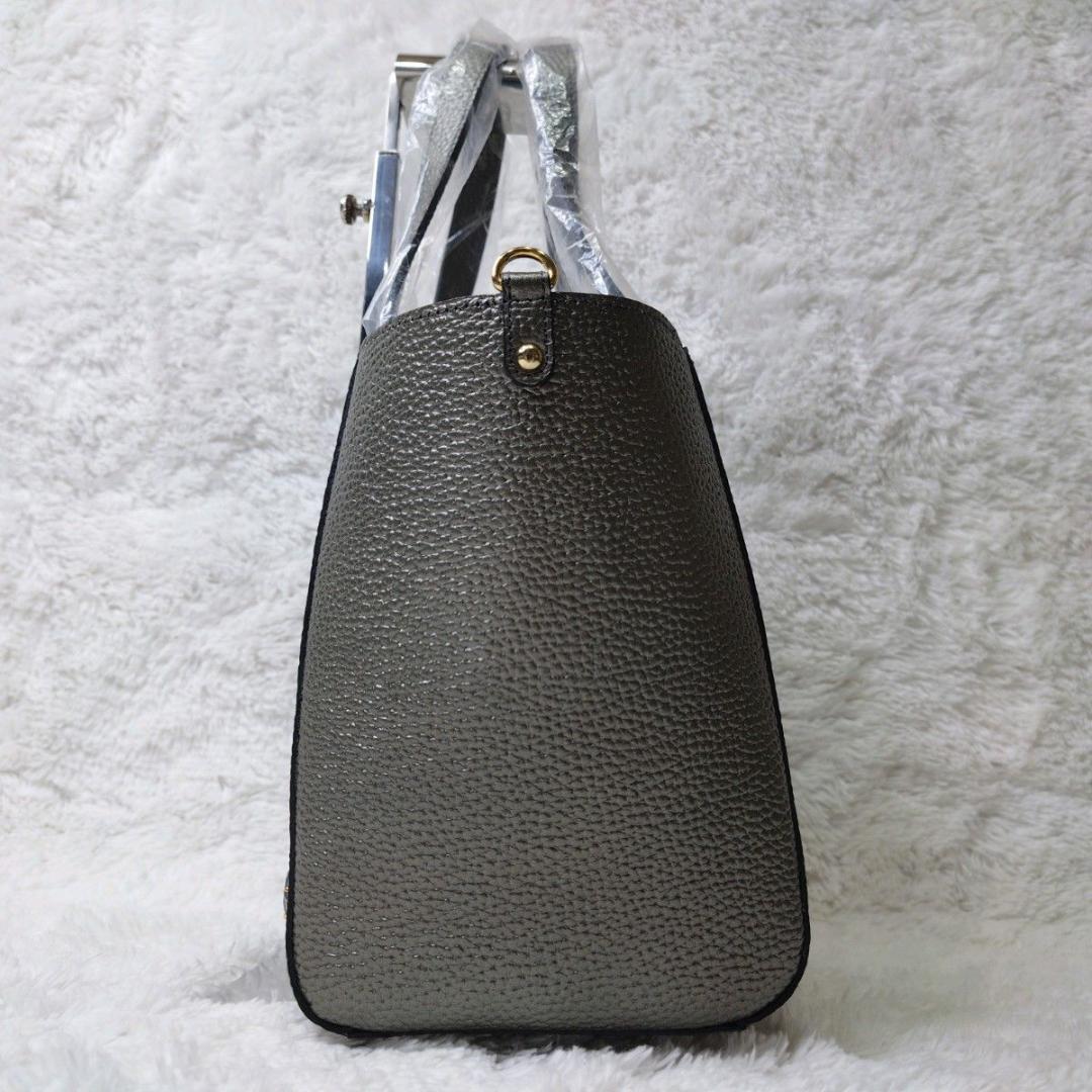 【新品未使用】 ADMJ エーディーエムジェイ ハンドバッグ ビー グレー