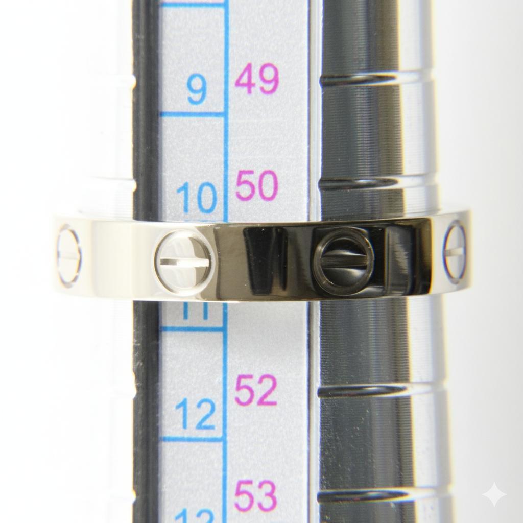 【磨き済み】 カルティエ ミニラブリング　K18　ホワイトゴールド　11号