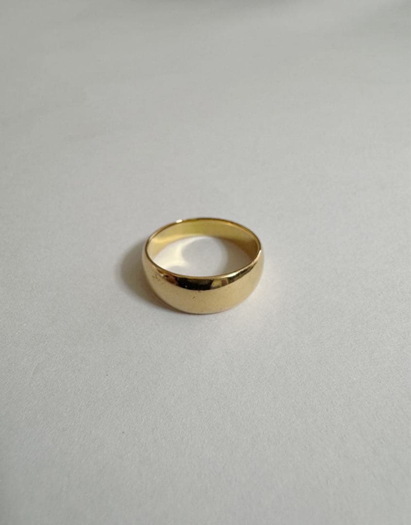 K18 甲丸リング 11号 ゴールド 指輪 メンズ／レディース