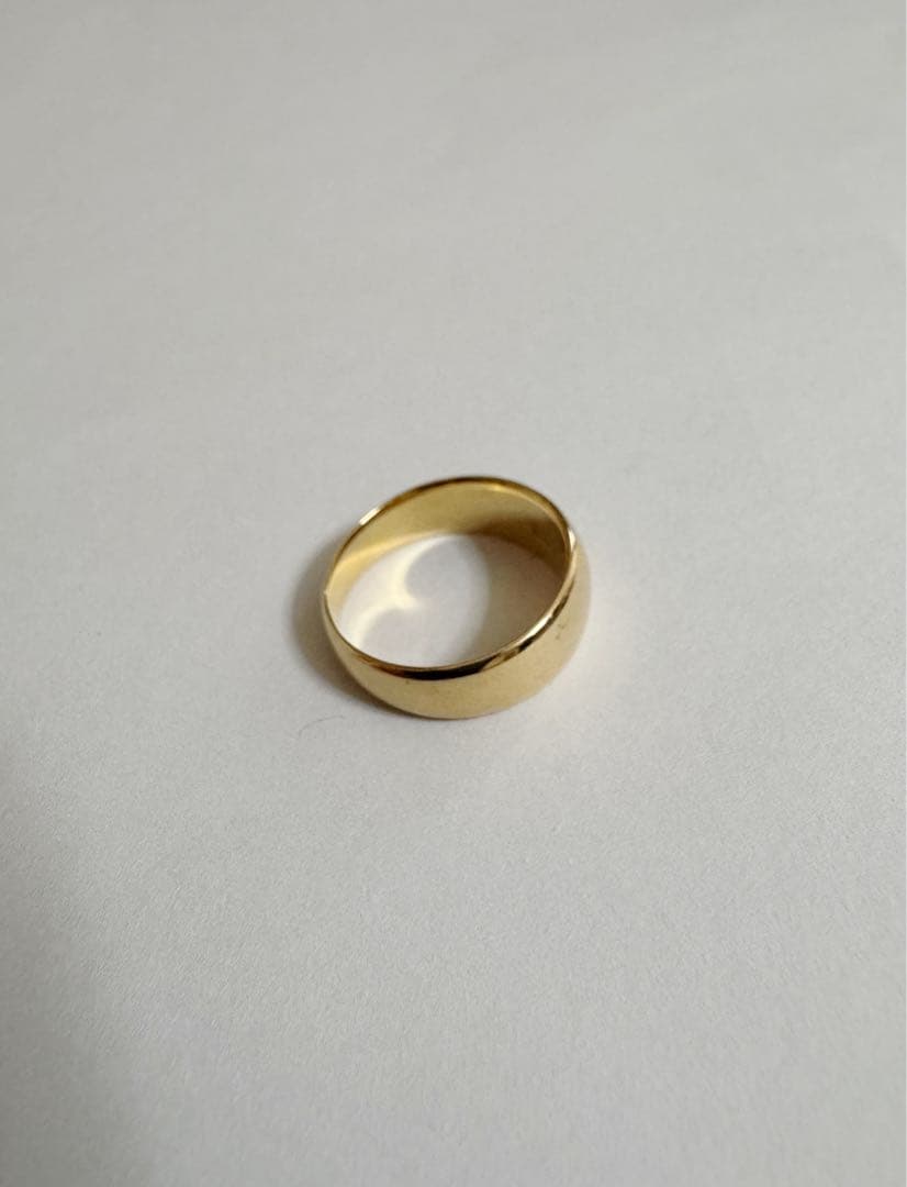 K18 甲丸リング 11号 ゴールド 指輪 メンズ／レディース