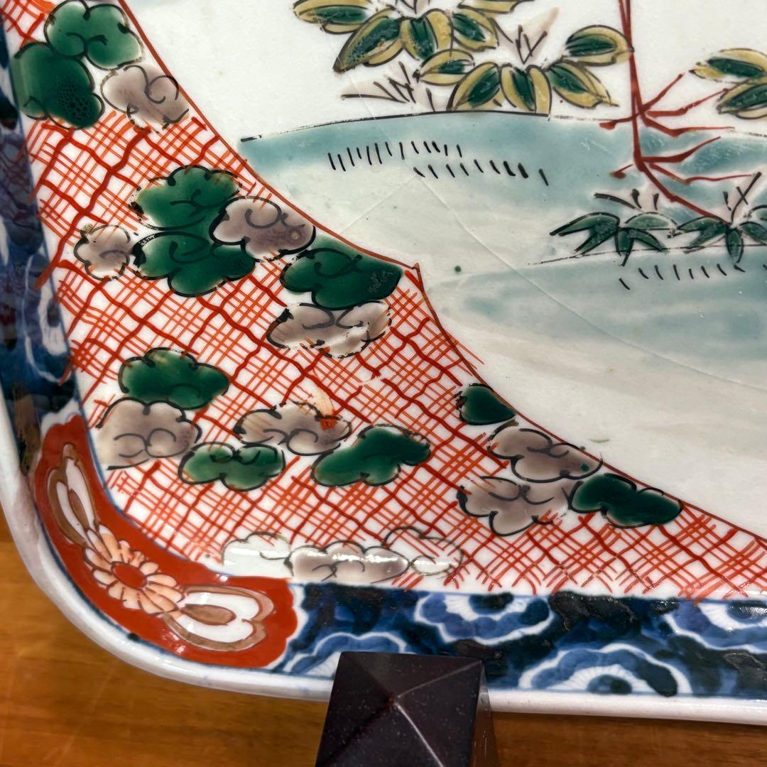 江戸時代 古伊万里 鍋島 赤絵 皿