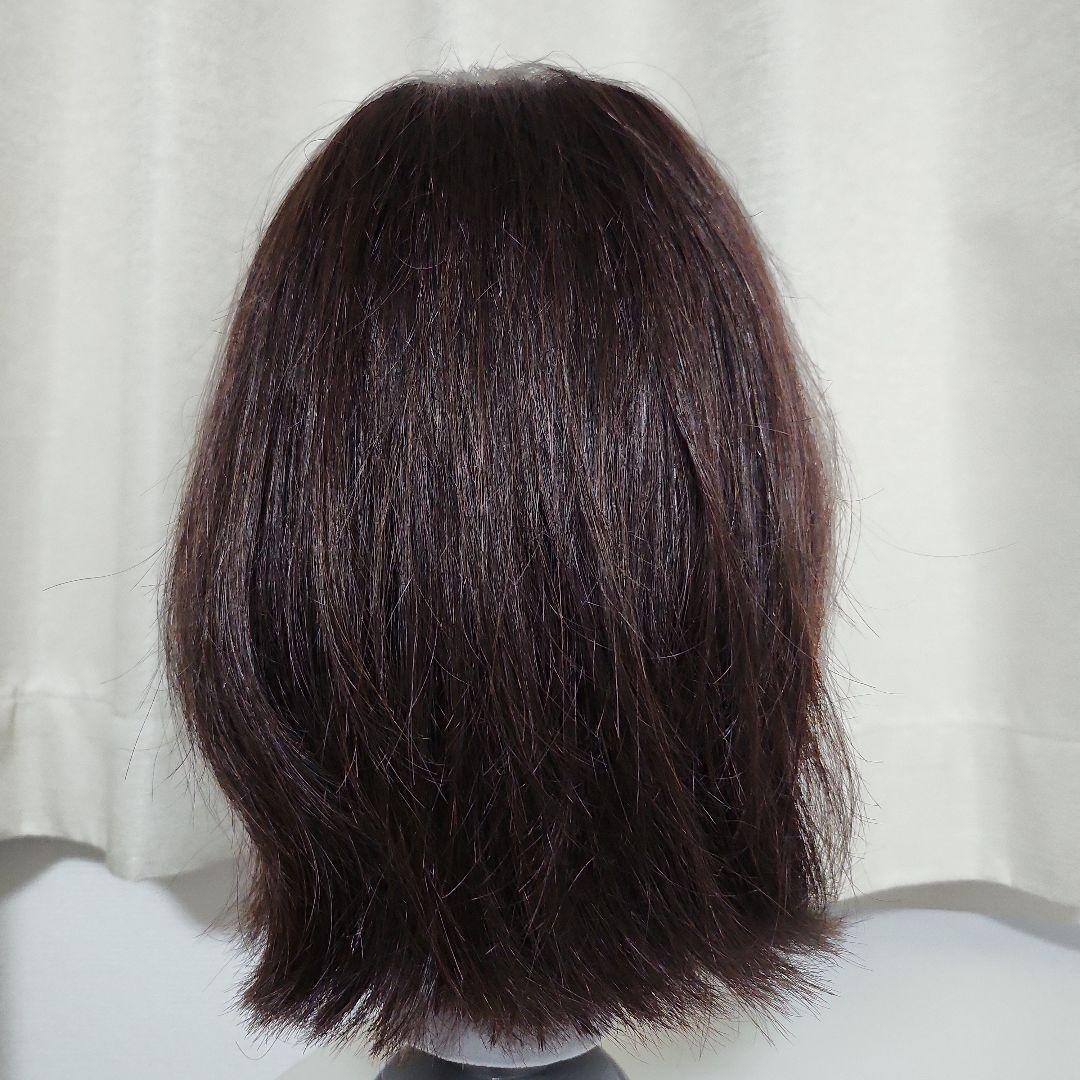 【mi】即日発送　人毛　ダークブラウン ショート　Sサイズ